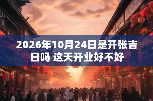 2026年10月24日是开张吉日吗 这天开业好不好 2026年10月24日是开张吉日吗 这天开业好不好