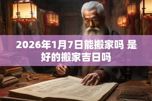 2026年1月7日能搬家吗 是好的搬家吉日吗 2026年1月7日能搬家吗 是好的搬家吉日吗