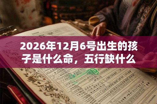 2026年12月6号出生的孩子是什么命,五行缺什么 2026年12月6号出生的孩子是什么命,五行缺什么