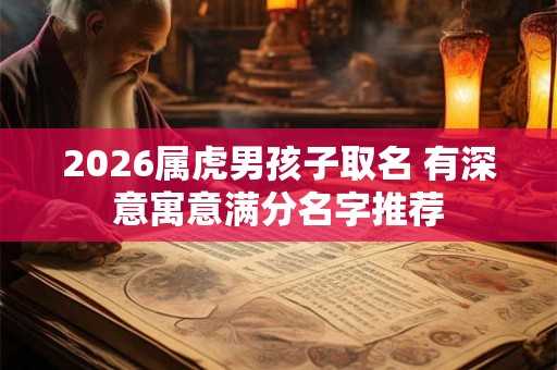 2026属虎男孩子取名 有深意寓意满分名字推荐