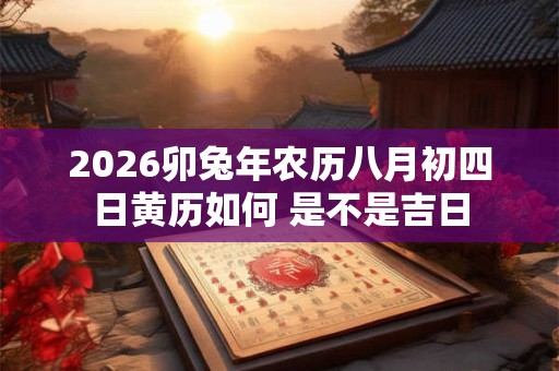 2026卯兔年农历八月初四日黄历如何 是不是吉日 2026卯兔年农历八月初四日黄历如何 是不是吉日