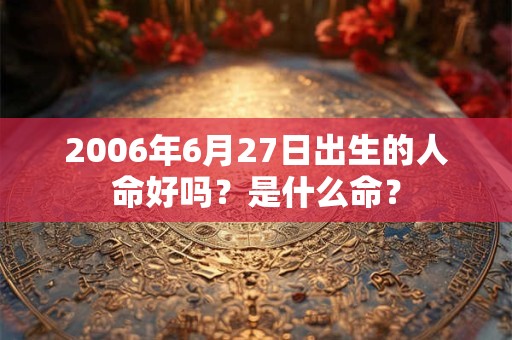 2006年6月27日出生的人命好吗？是什么命？