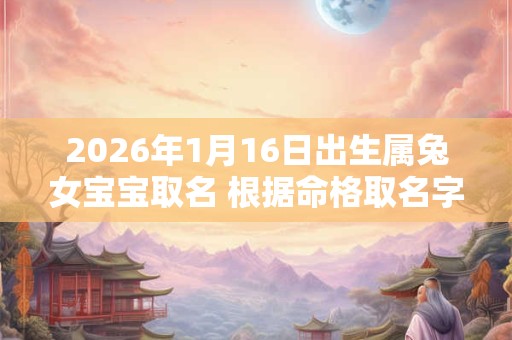 2026年1月16日出生属兔女宝宝取名 根据命格取名字 2026年1月16日出生属兔女宝宝取名 根据命格取名字