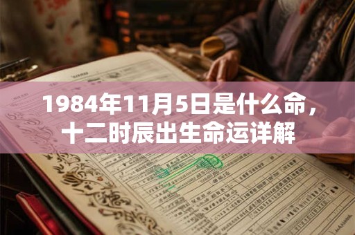 1984年11月5日是什么命,十二时辰出生命运详解 1984年11月5日是什么命,十二时辰出生命运详解
