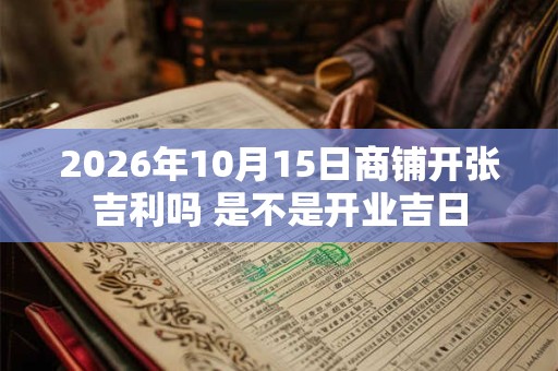 2026年10月15日商铺开张吉利吗 是不是开业吉日