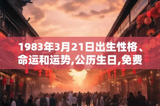 1983年3月21日出生性格、命运和运势,公历生日,免费算命 1983年3月21日出生性格、命运和运势,公历生日,免费算命