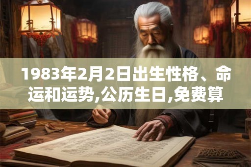 1983年2月2日出生性格、命运和运势,公历生日,免费算命