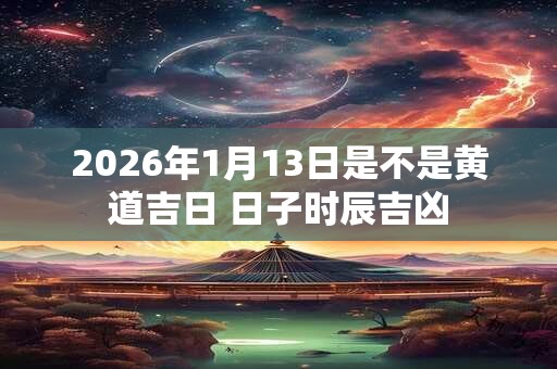 2026年1月13日是不是黄道吉日 日子时辰吉凶 2026年1月13日是不是黄道吉日 日子时辰吉凶