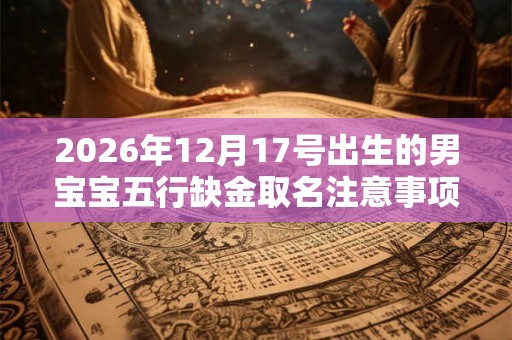2026年12月17号出生的男宝宝五行缺金取名注意事项 2026年12月17号出生的男宝宝五行缺金取名注意事项