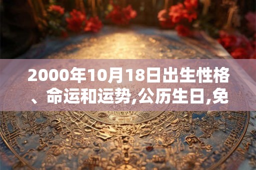 2000年10月18日出生性格、命运和运势,公历生日,免费算命