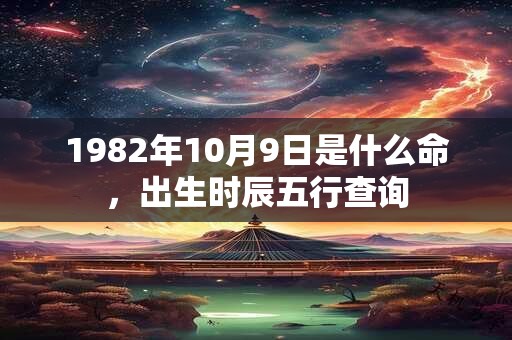 1982年10月9日是什么命,出生时辰五行查询 1982年10月9日是什么命,出生时辰五行查询