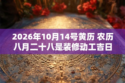 2026年10月14号黄历 农历八月二十八是装修动工吉日吗 2026年10月14号黄历 农历八月二十八是装修动工吉日吗