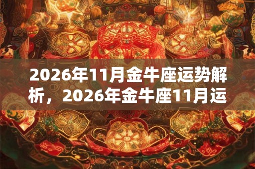 2026年11月金牛座运势解析，2026年金牛座11月运势好不好？