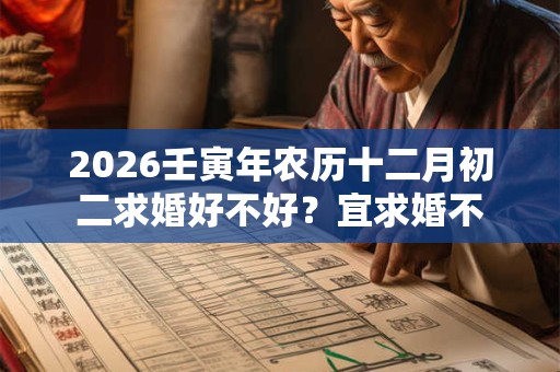 2026壬寅年农历十二月初二求婚好不好?宜求婚不 2026壬寅年农历十二月初二求婚好不好?宜求婚不