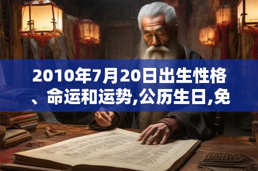 2010年7月20日出生性格、命运和运势,公历生日,免费算命