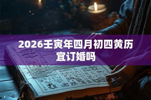 2026壬寅年四月初四黄历宜订婚吗
