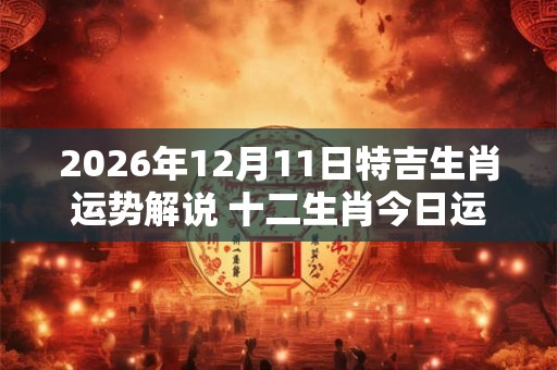 2026年12月11日特吉生肖运势解说 十二生肖今日运势