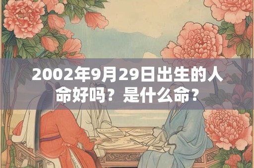 2002年9月29日出生的人命好吗？是什么命？