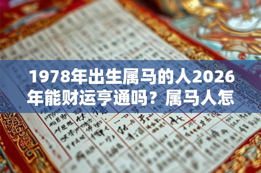 1978年出生属马的人2026年能财运亨通吗?属马人怎么转运? 1978年出生属马的人2026年能财运亨通吗?属马人怎么转运?