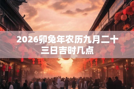 2026卯兔年农历九月二十三日吉时几点 2026卯兔年农历九月二十三日吉时几点