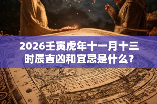 2026壬寅虎年十一月十三时辰吉凶和宜忌是什么？