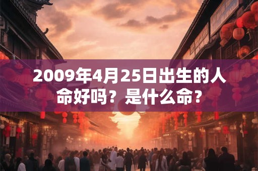 2009年4月25日出生的人命好吗?是什么命? 2009年4月25日出生的人命好吗?是什么命?