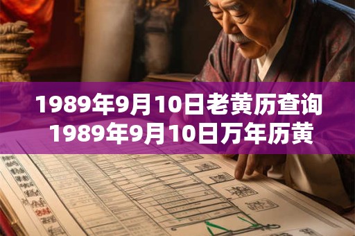 1989年9月10日老黄历查询 1989年9月10日万年历黄道吉日 1989年9月10日老黄历查询 1989年9月10日万年历黄道吉日