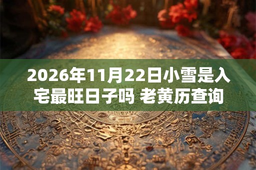 2026年11月22日小雪是入宅最旺日子吗 老黄历查询 2026年11月22日小雪是入宅最旺日子吗 老黄历查询