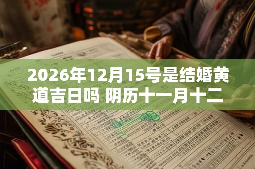 2026年12月15号是结婚黄道吉日吗 阴历十一月十二宜嫁娶吗 2026年12月15号是结婚黄道吉日吗 阴历十一月十二宜嫁娶吗