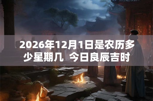 2026年12月1日是农历多少星期几  今日良辰吉时