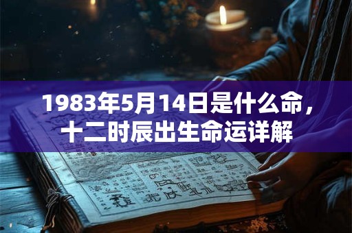 1983年5月14日是什么命，十二时辰出生命运详解