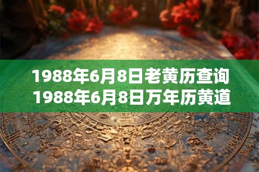 1988年6月8日老黄历查询 1988年6月8日万年历黄道吉日 1988年6月8日老黄历查询 1988年6月8日万年历黄道吉日