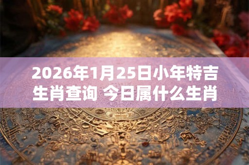 2026年1月25日小年特吉生肖查询 今日属什么生肖