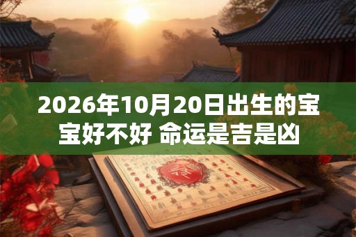 2026年10月20日出生的宝宝好不好 命运是吉是凶