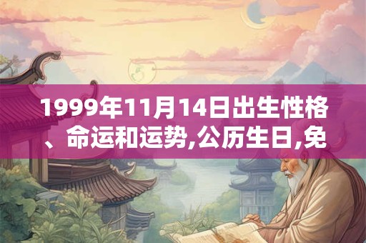 1999年11月14日出生性格、命运和运势,公历生日,免费算命