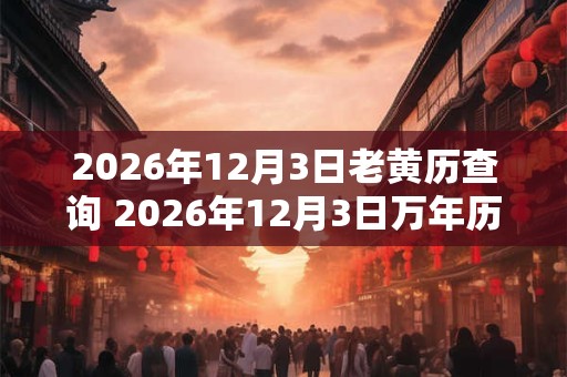 2026年12月3日老黄历查询 2026年12月3日万年历黄道吉日