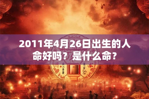 2011年4月26日出生的人命好吗？是什么命？