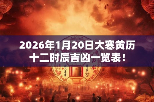 2026年1月20日大寒黄历十二时辰吉凶一览表！