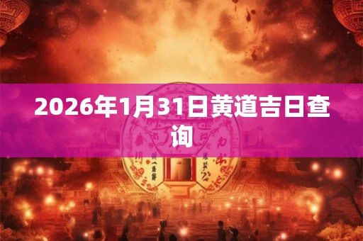 2026年1月31日黄道吉日查询
