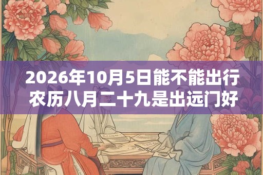 2026年10月5日能不能出行 农历八月二十九是出远门好日子吗