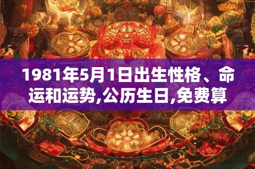 1981年5月1日出生性格、命运和运势,公历生日,免费算命