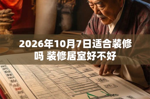 2026年10月7日适合装修吗 装修居室好不好 2026年10月7日适合装修吗 装修居室好不好