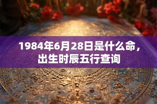1984年6月28日是什么命,出生时辰五行查询 1984年6月28日是什么命,出生时辰五行查询