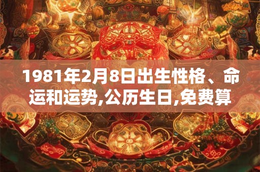 1981年2月8日出生性格、命运和运势,公历生日,免费算命