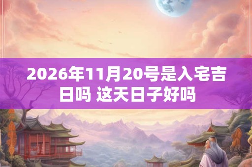 2026年11月20号是入宅吉日吗 这天日子好吗