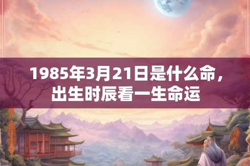 1985年3月21日是什么命,出生时辰看一生命运 1985年3月21日是什么命,出生时辰看一生命运