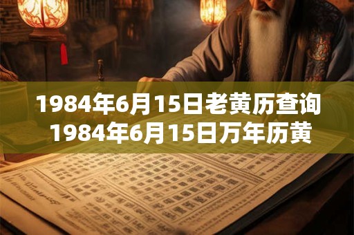 1984年6月15日老黄历查询 1984年6月15日万年历黄道吉日