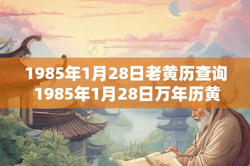 1985年1月28日老黄历查询 1985年1月28日万年历黄道吉日