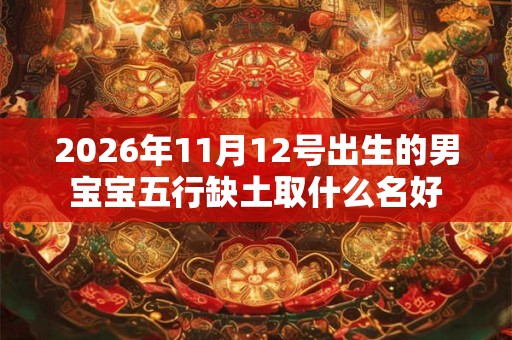2026年11月12号出生的男宝宝五行缺土取什么名好