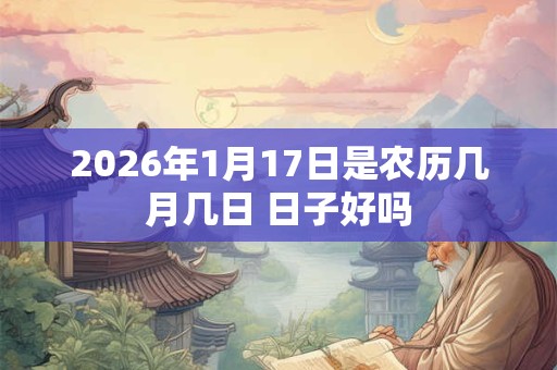2026年1月17日是农历几月几日 日子好吗 2026年1月17日是农历几月几日 日子好吗
